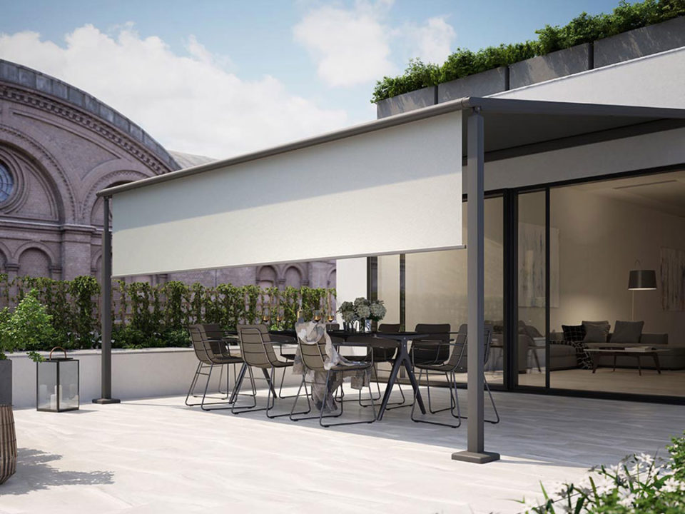 Pérgolas con techo inclinado PERGOTENDA - Roselló e Hijos